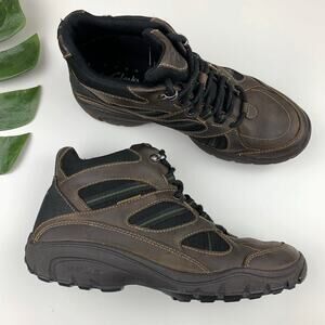 Clarks Wave Boots Waterproof Outdoor Hiking Trail Brown Leather Men's 9.5